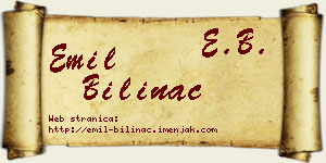Emil Bilinac vizit kartica